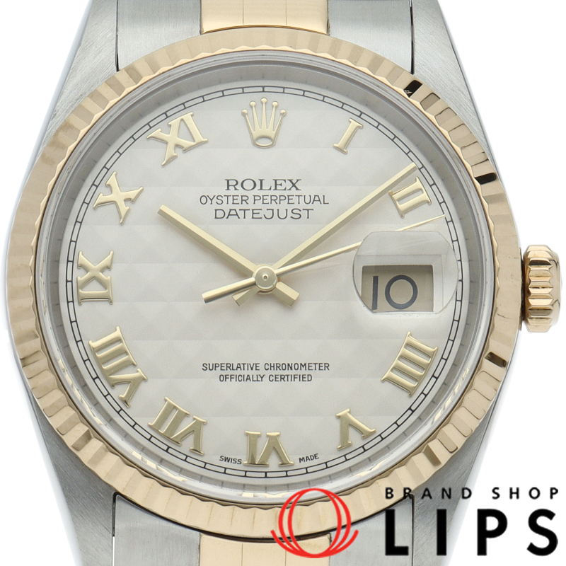 デイトジャスト メンズ時計 ピラミッド文字盤