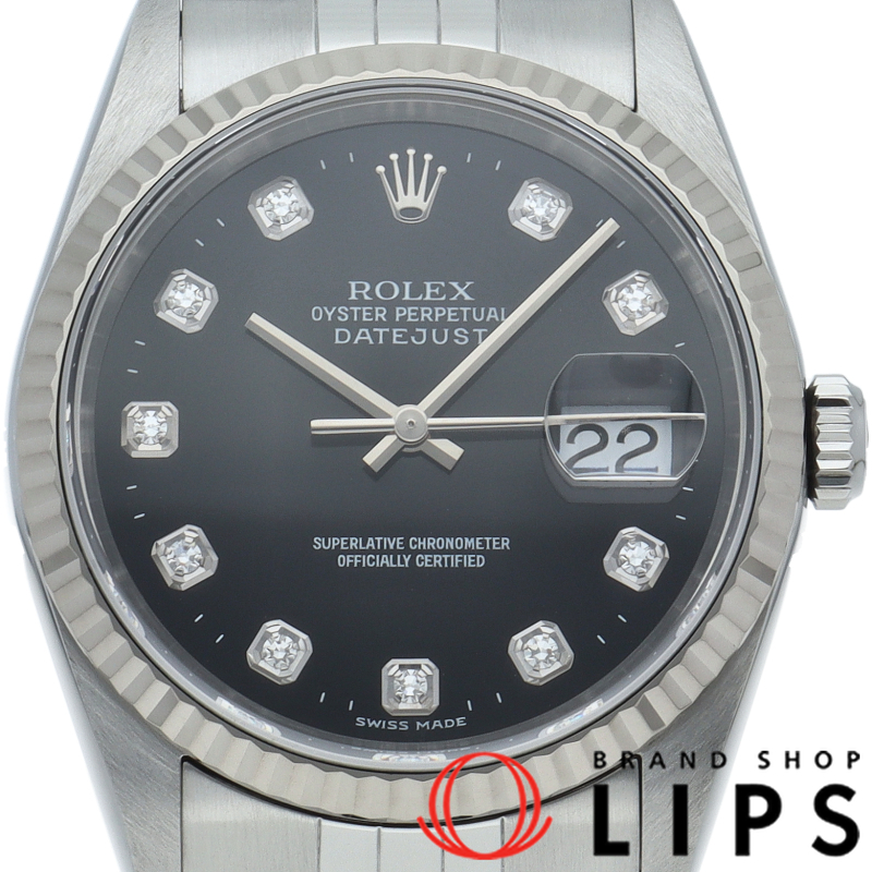 デイトジャスト メンズ時計 10Pダイヤ