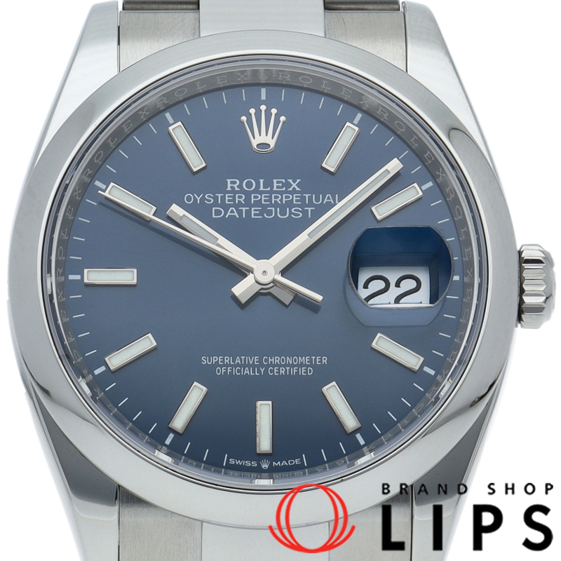 デイトジャスト36 メンズ時計 オイスター ブルー