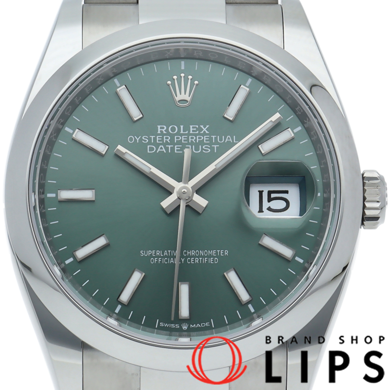 デイトジャスト36 メンズ時計 オイスター ミントグリーン