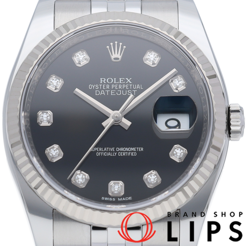 デイトジャスト36 メンズ時計 10Pダイヤ