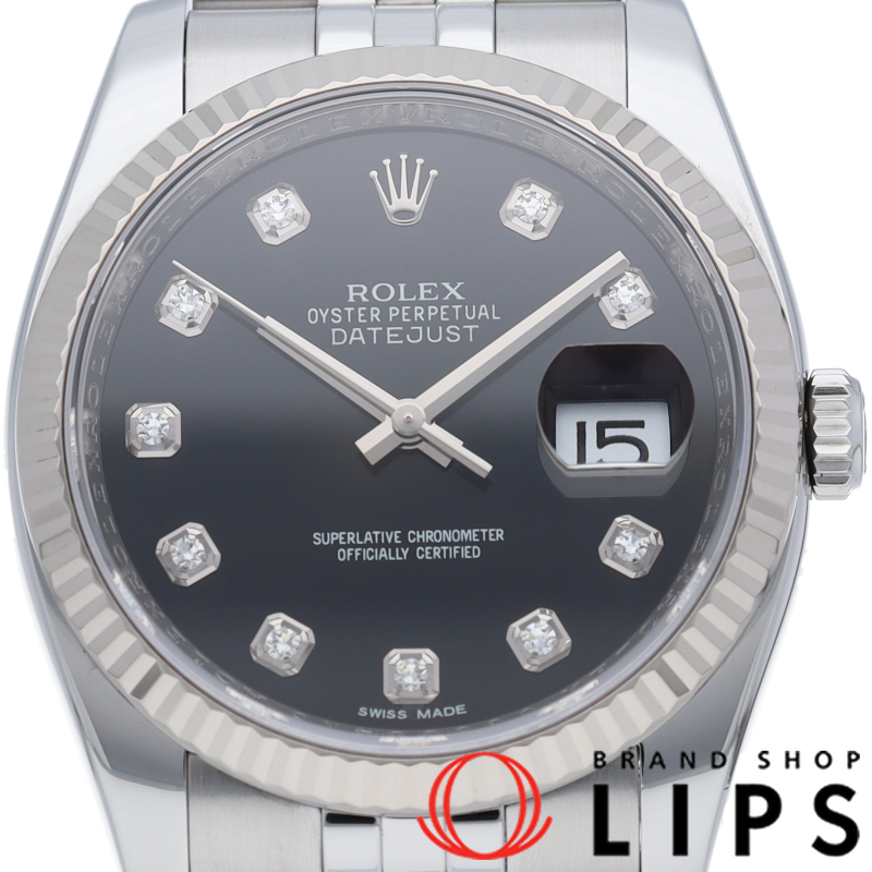 デイトジャスト36 メンズ時計 10Pダイヤ