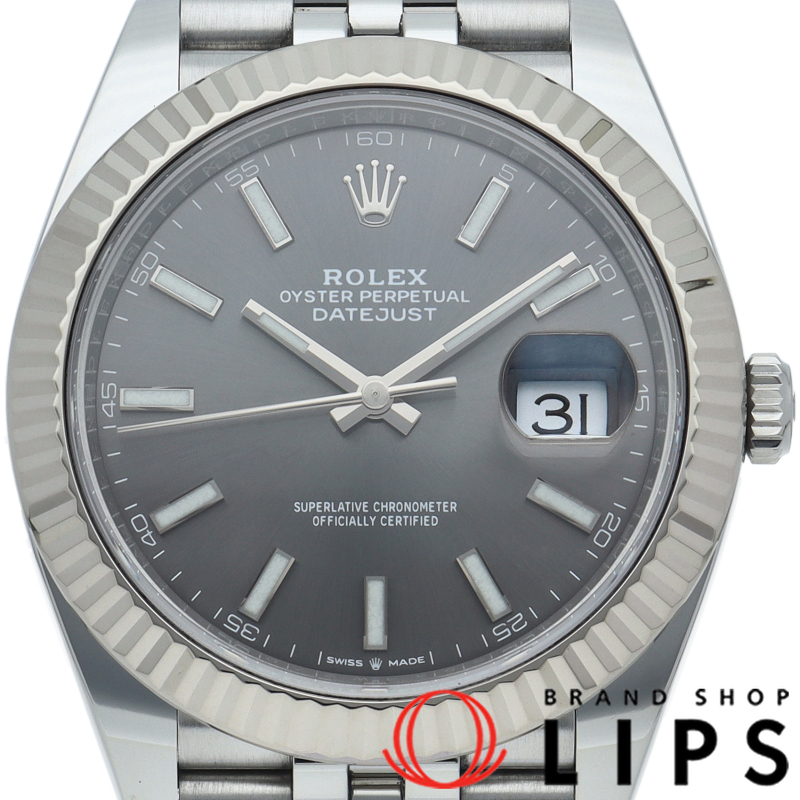 デイトジャスト41 メンズ時計 ジュビリー スレート