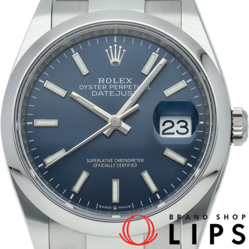 デイトジャスト36 メンズ時計 オイスター ブルー