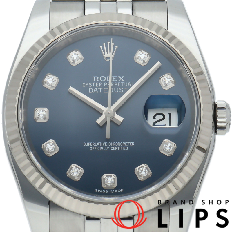 デイトジャスト36 メンズ時計 10Pダイヤ