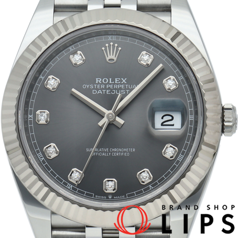 デイトジャスト41 メンズ時計 10Pダイヤ ジュビリー