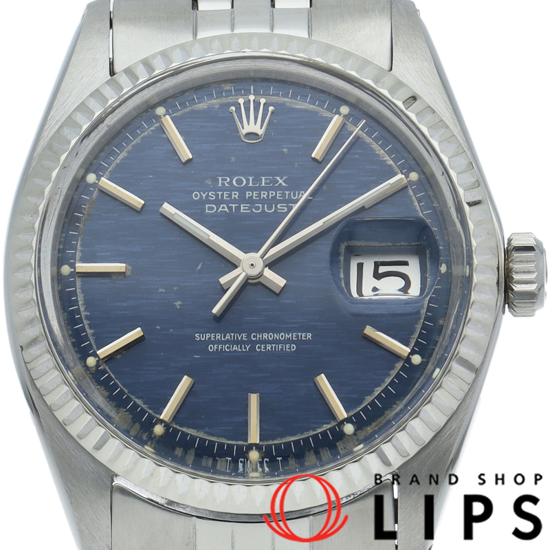 デイトジャスト メンズ時計 ブルー モザイク文字盤 アンティーク