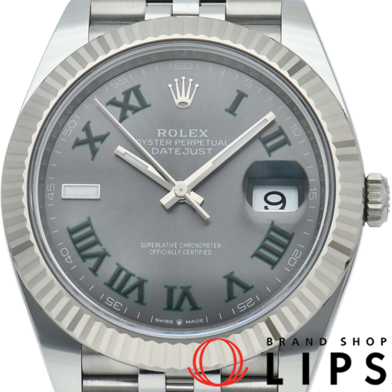 デイトジャスト41 メンズ時計 ジュビリー スレートローマン