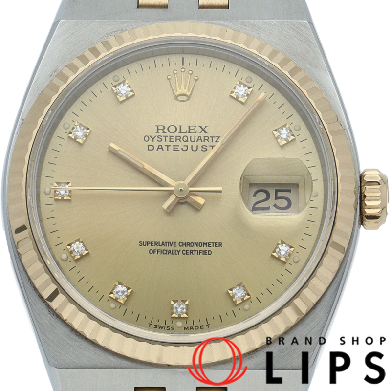 デイトジャスト メンズ時計 10Pダイヤ オイスタークォーツ