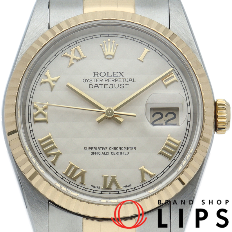 デイトジャスト メンズ時計 ピラミッド文字盤