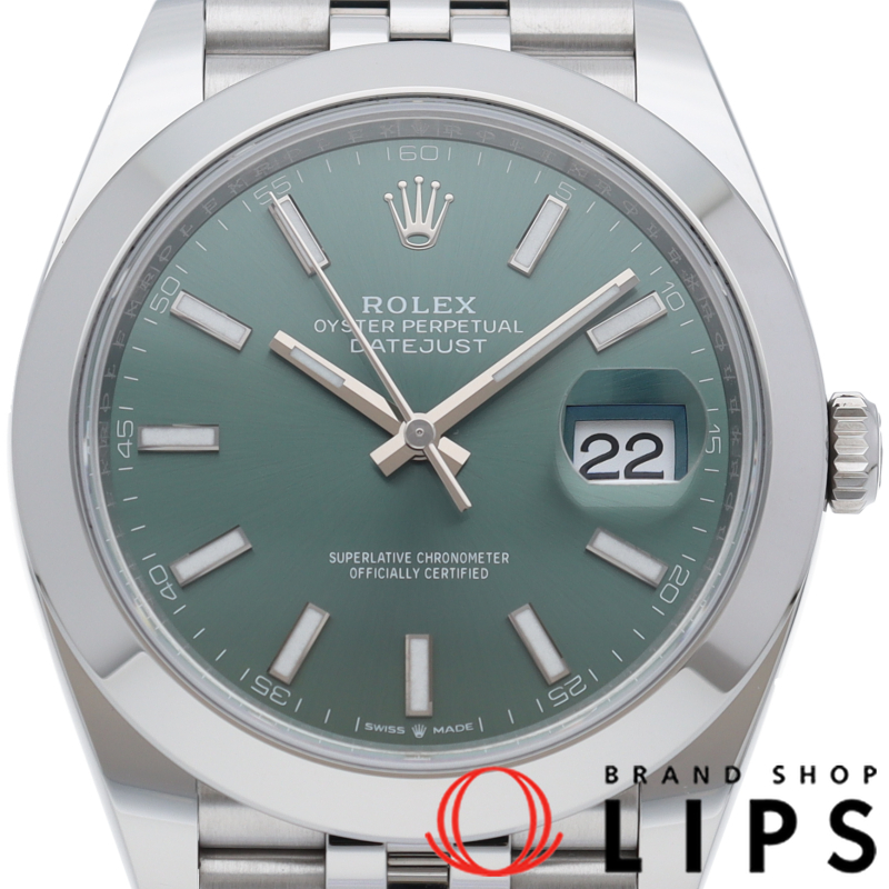デイトジャスト 41 メンズ時計 ジュビリー ミントグリーン