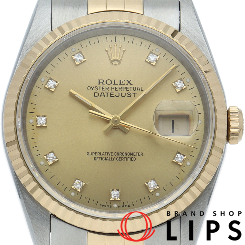 デイトジャスト メンズ時計 10Pダイヤ