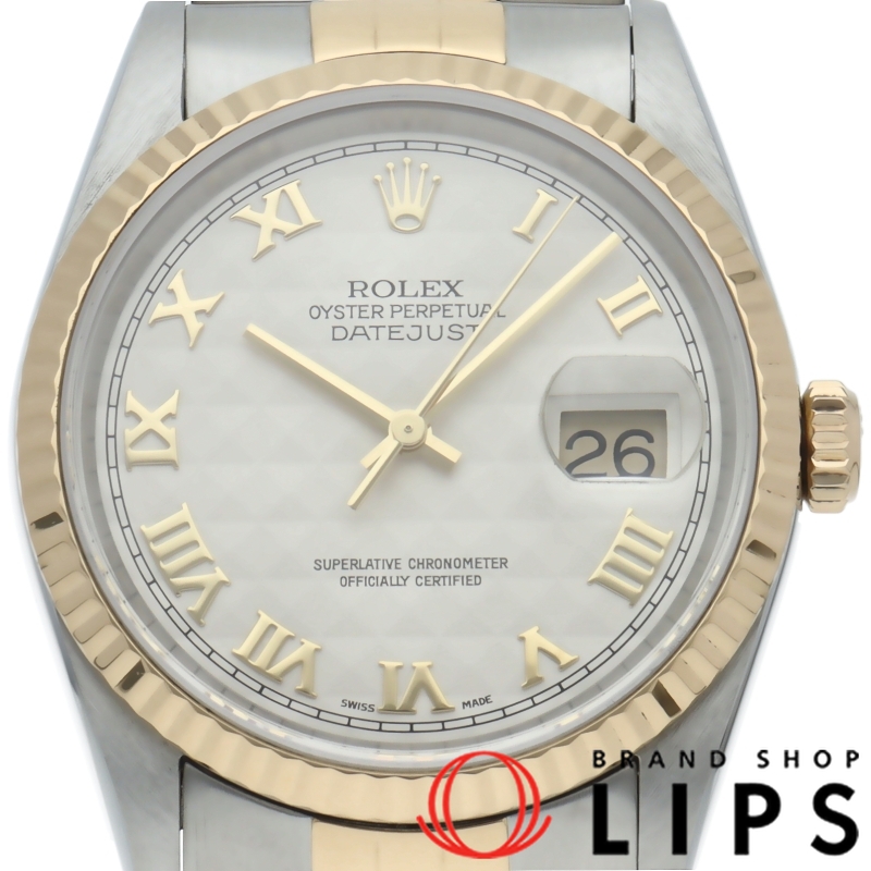 デイトジャスト メンズ時計 ピラミッド文字盤