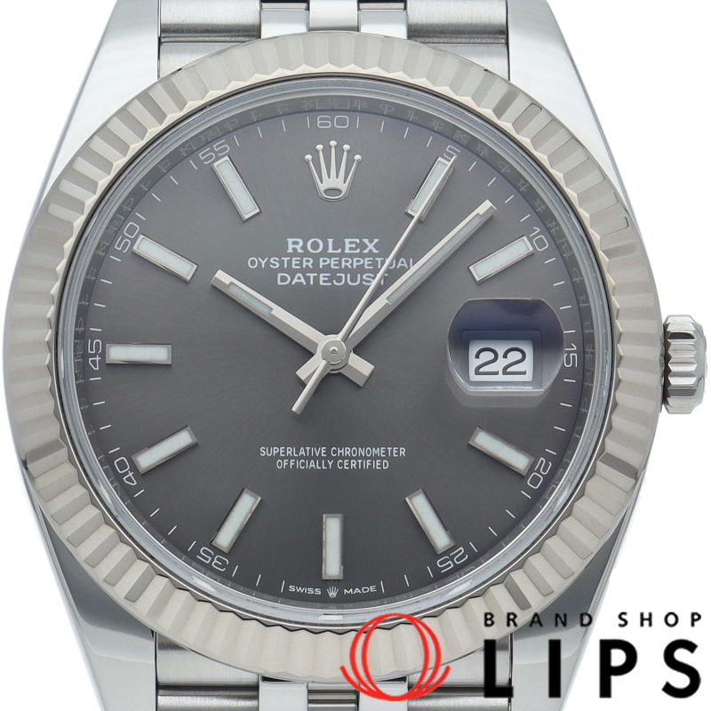 デイトジャスト41 メンズ時計 ジュビリー グレー