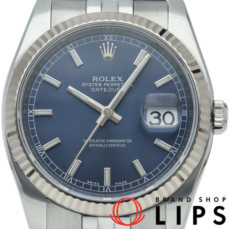 デイトジャスト36 メンズ時計 ブルー