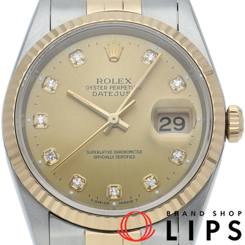 デイトジャスト メンズ時計 10Pダイヤ