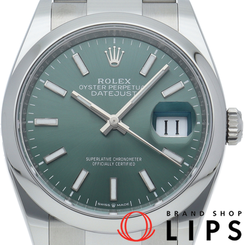 デイトジャスト36 メンズ時計 オイスター ミントグリーン