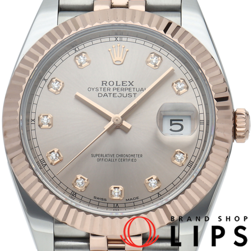 デイトジャスト41 メンズ時計 10Pダイヤ ジュビリー