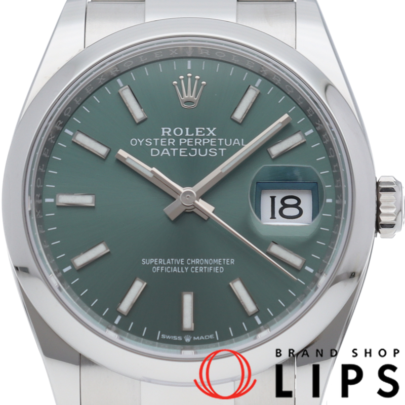 デイトジャスト36 メンズ時計 オイスター ミントグリーン