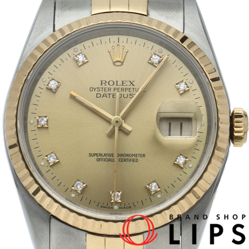 デイトジャスト メンズ時計 10Pダイヤ