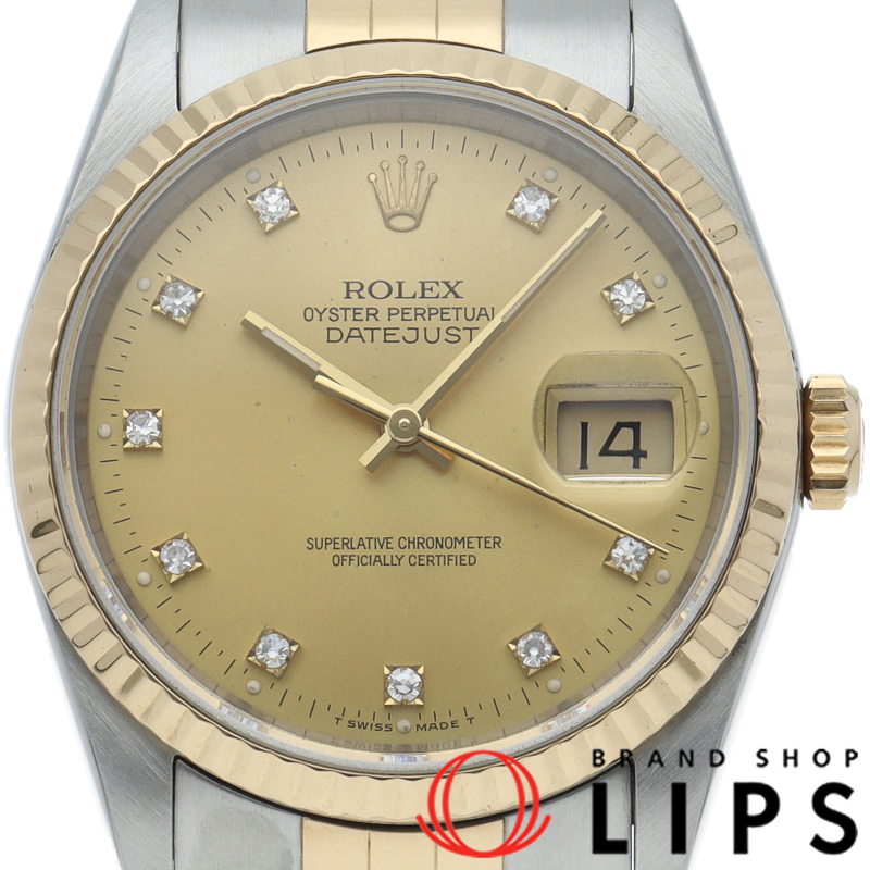 デイトジャスト メンズ時計 10Pダイヤ