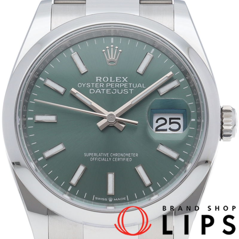 デイトジャスト36 メンズ時計 オイスター ミントグリーン