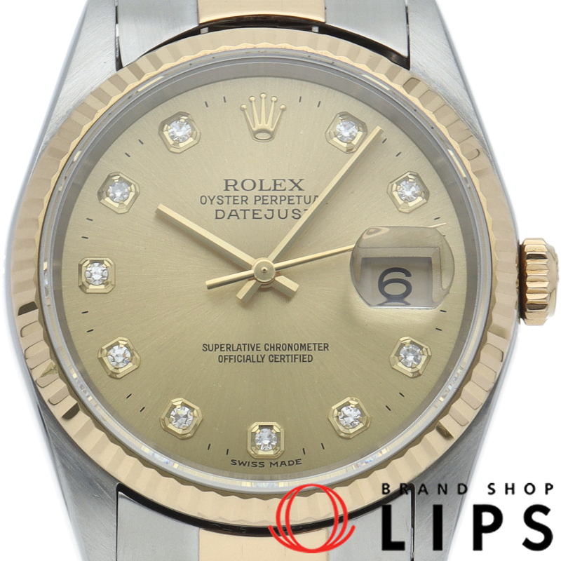 デイトジャスト メンズ時計 10Pダイヤ