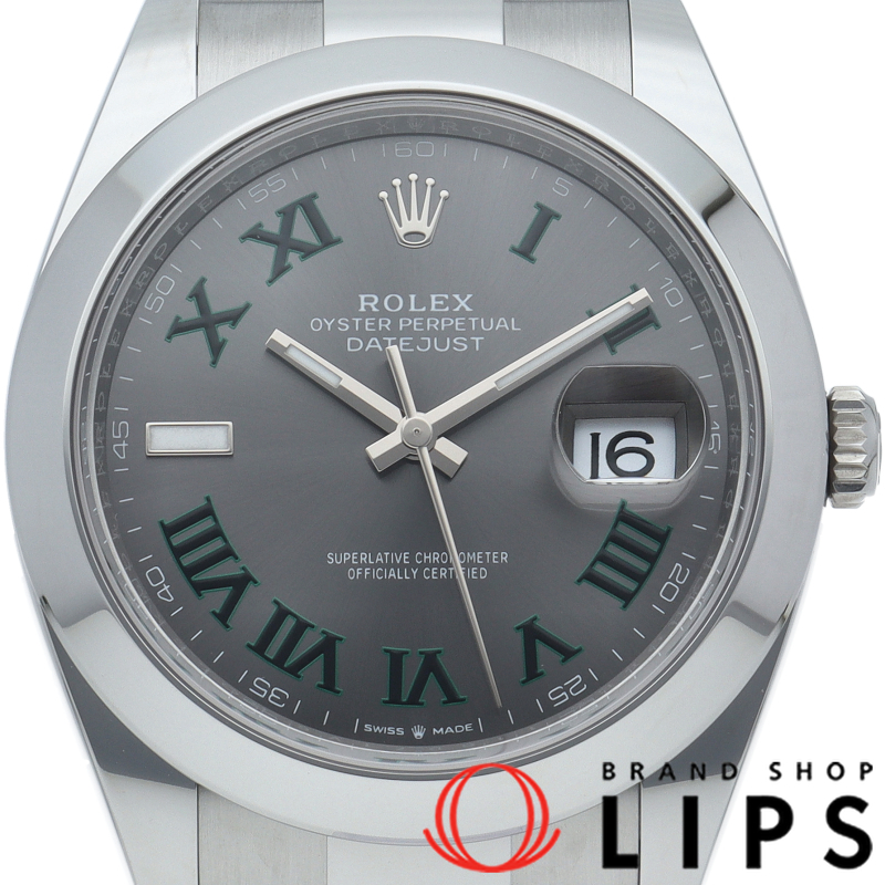 デイトジャスト41 メンズ時計 オイスター スレートローマン