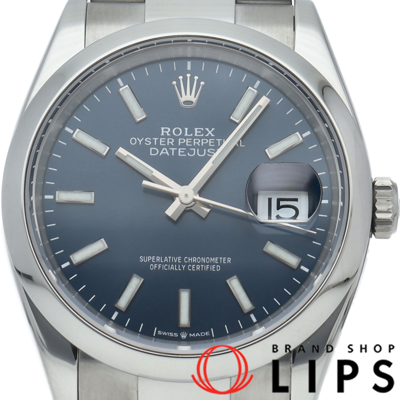 デイトジャスト36 メンズ時計 オイスター ブルー