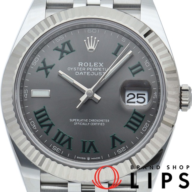 デイトジャスト 41 メンズ時計 ジュビリー スレートローマン ウィンブルドン