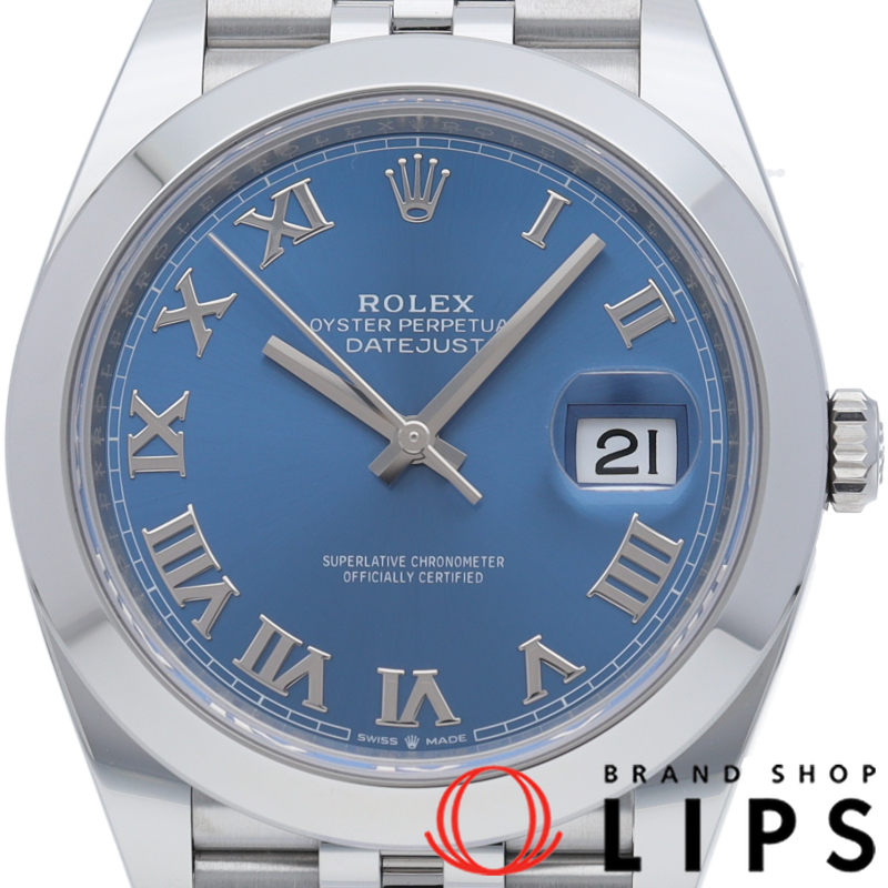 デイトジャスト 41 メンズ時計 ジュビリー ブルー