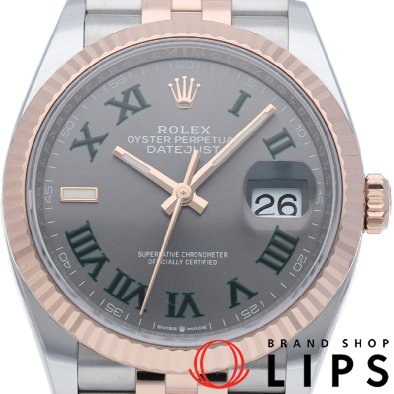 デイトジャスト 36 メンズ時計 スレートローマン ウィンブルドン