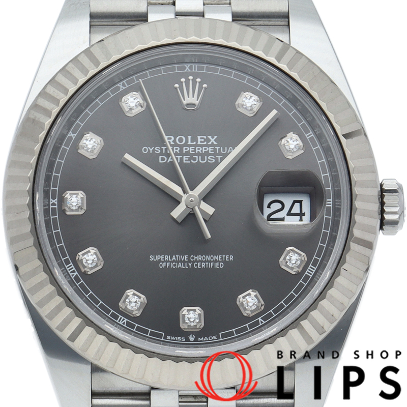 デイトジャスト 41 メンズ時計 10Pダイヤ ジュビリー