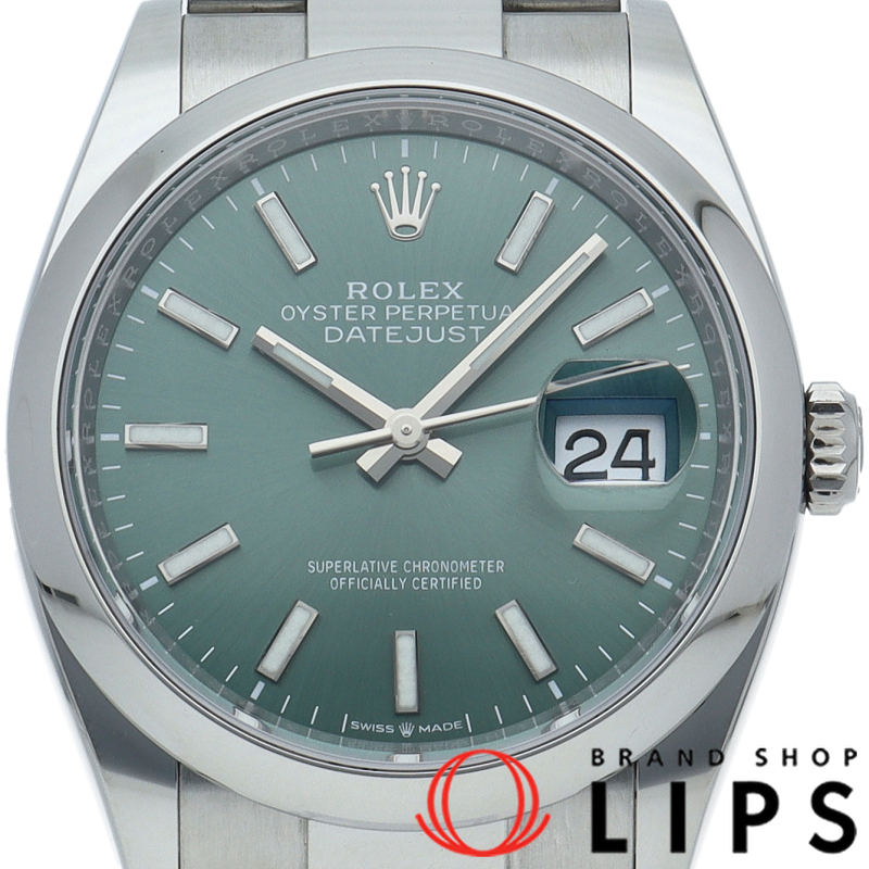 デイトジャスト 36 メンズ時計 オイスター ミントグリーン