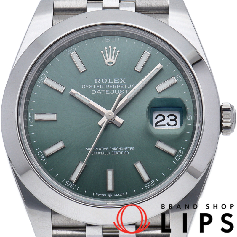 デイトジャスト 41 メンズ時計 ジュビリー ミントグリーン