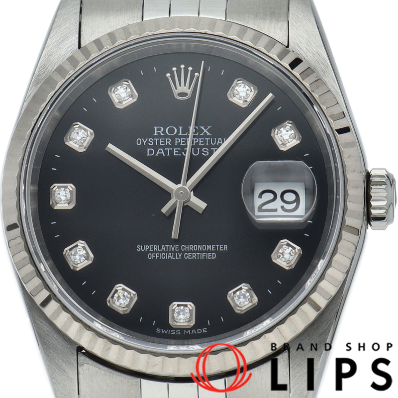 デイトジャスト メンズ時計 10Pダイヤ