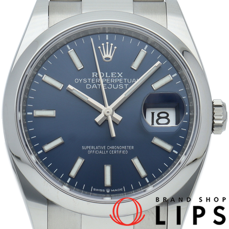 デイトジャスト36 メンズ時計 オイスター ブルー