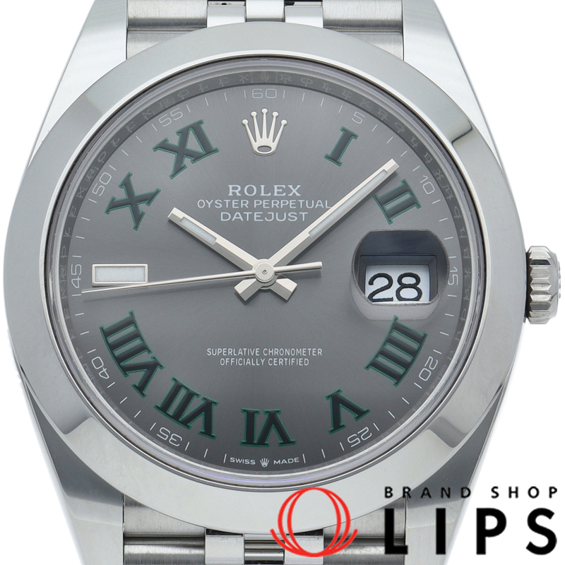 デイトジャスト41 メンズ時計 ジュビリー スレートローマン ウィンブルドン