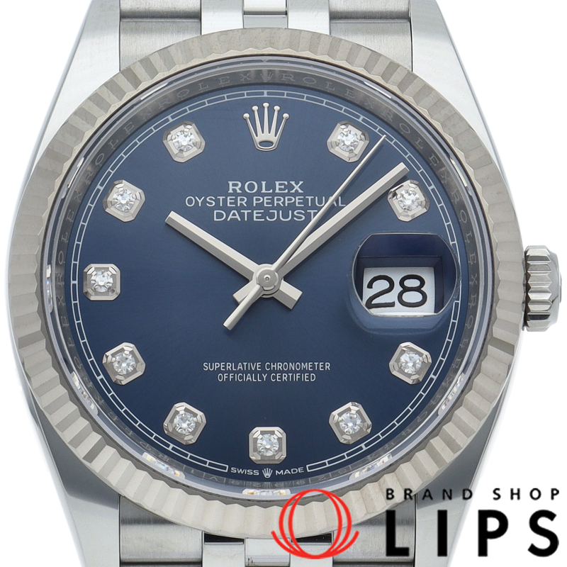 デイトジャスト36 メンズ時計 10Pダイヤ