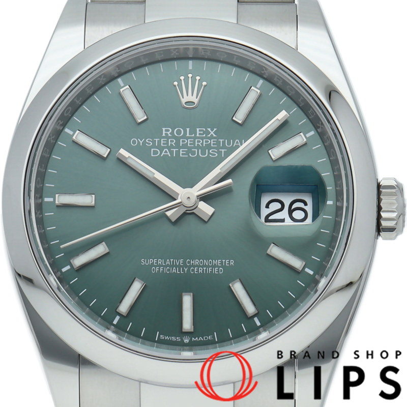 デイトジャスト36 メンズ時計 オイスター ミントグリーン