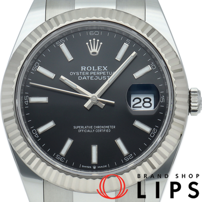 デイトジャスト41 メンズ時計 オイスター ブラック