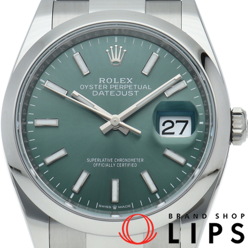 デイトジャスト36 メンズ時計 オイスター ミントグリーン