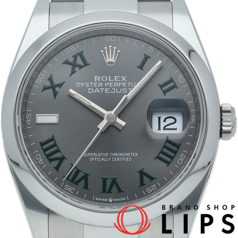 デイトジャスト36 メンズ時計 オイスター スレートローマン ウィンブルドン