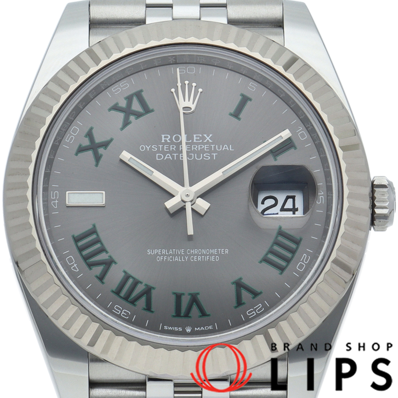 デイトジャスト41 メンズ時計 ジュビリー スレートローマン ウィンブルドン