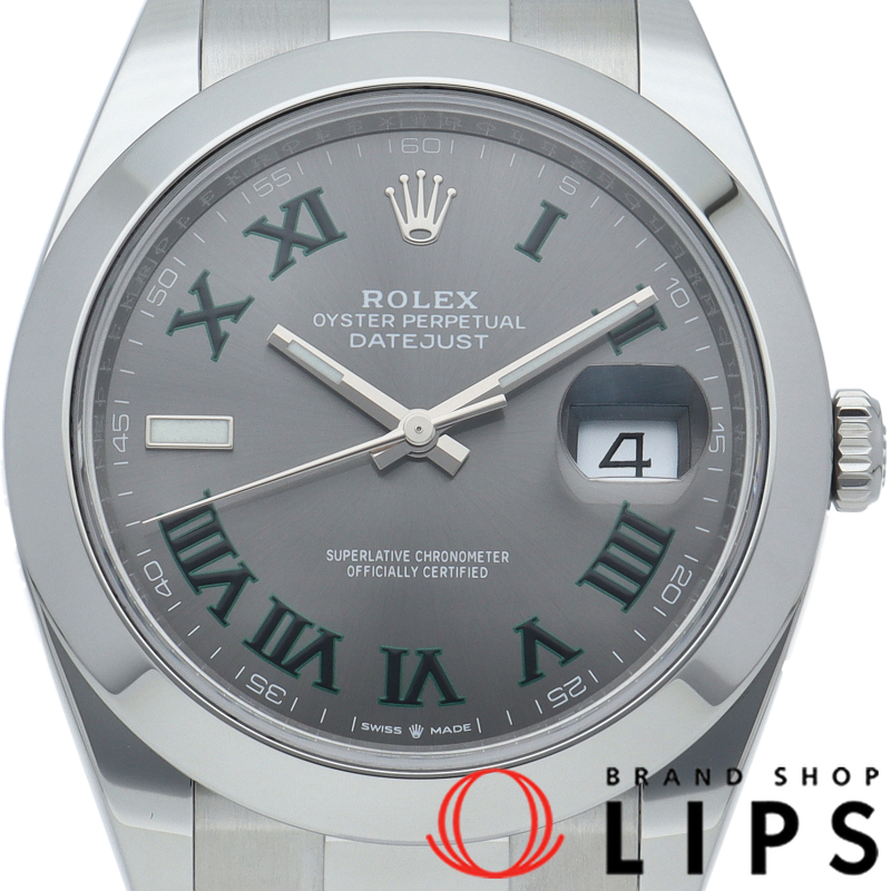 デイトジャスト41 メンズ時計 オイスター スレートローマン ウィンブルドン