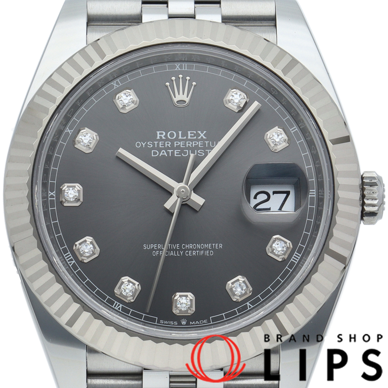 デイトジャスト 41 メンズ時計 10Pダイヤ ジュビリー