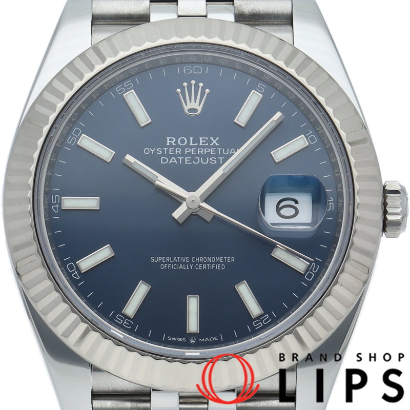 デイトジャスト41 メンズ時計 ジュビリー ブライトブルー