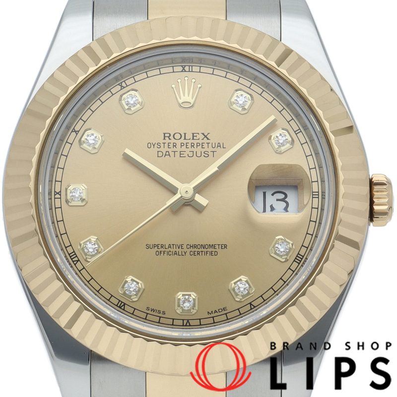 デイトジャスト2 メンズ時計 10Pダイヤ オイスター