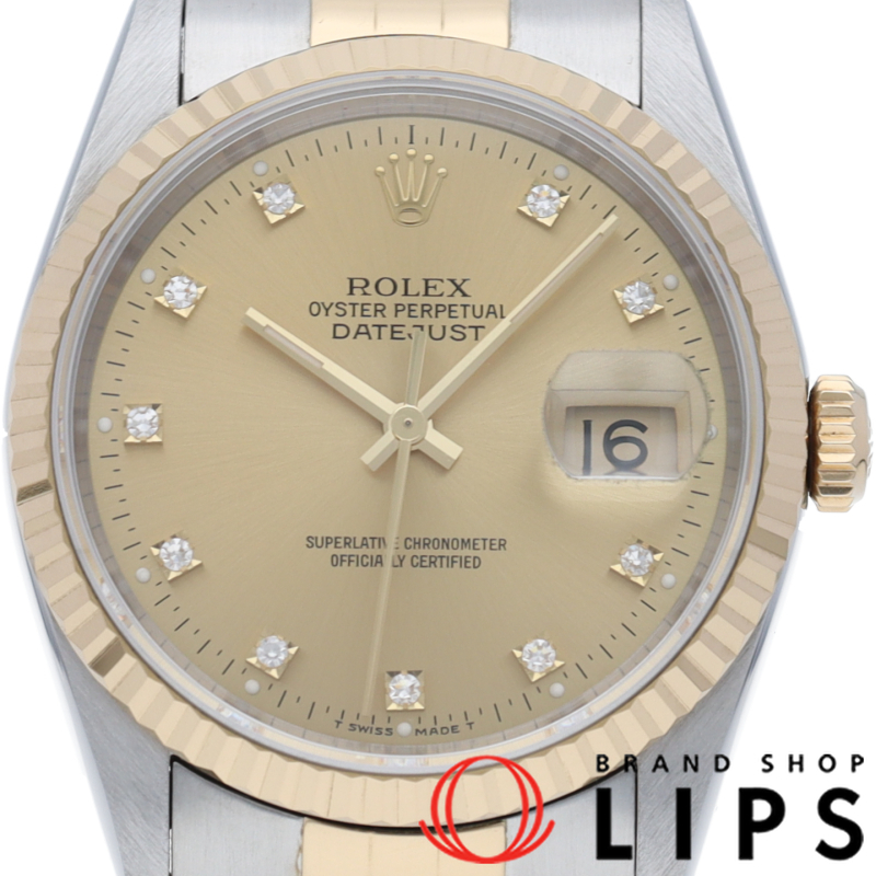 デイトジャスト メンズ時計 10Pダイヤ