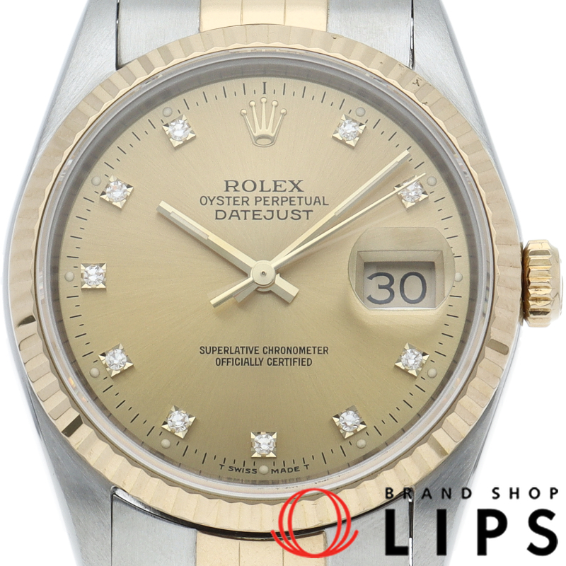 デイトジャスト メンズ時計 10Pダイヤ